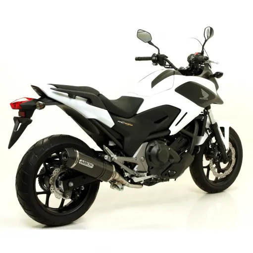Terminale Di Scarico Arrow Honda NC 750 X 14 - 2015 Slip-On Race-Tech Carbonio Moto Fondello Carbonio