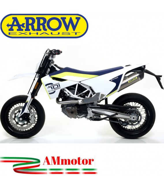 Terminale Di Scarico Arrow Husqvarna 701 Enduro / Supermoto 17 - 2020 Slip-On Race-Tech Titanio Moto