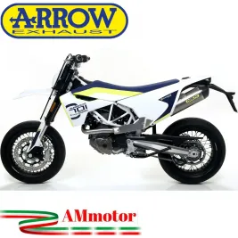 Terminale Di Scarico Arrow Husqvarna 701 Enduro / Supermoto 17 - 2020 Slip-On Race-Tech Titanio Moto
