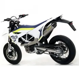 Terminale Di Scarico Arrow Husqvarna 701 Enduro / Supermoto 17 - 2020 Slip-On Race-Tech Titanio Moto 2