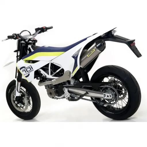 Terminale Di Scarico Arrow Husqvarna 701 Enduro / Supermoto 17 - 2020 Slip-On Race-Tech Titanio Moto
