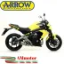 Terminale Di Scarico Arrow Kawasaki ER-6N 12 - 2016 Slip-On Race-Tech Titanio Moto Fondello Carbonio
