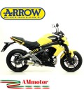 Terminale Di Scarico Arrow Kawasaki ER-6N 12 - 2016 Slip-On Race-Tech Alluminio Moto Fondello Carbonio