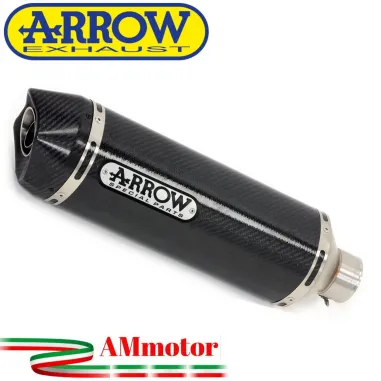 Terminale Di Scarico Arrow Kawasaki ER-6F 12 - 2016 Slip-On Race-Tech Carbonio Moto Fondello Carbonio