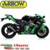 Terminale Di Scarico Arrow Kawasaki ZX-10R 16 - 2019 Slip-On Pro-Race Titanio Moto