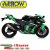 Terminale Arrow Kawasaki ZX-10R 16 - 2019 Slip-On Race-Tech Titanio Moto Con Raccordo ø60MM Titanio