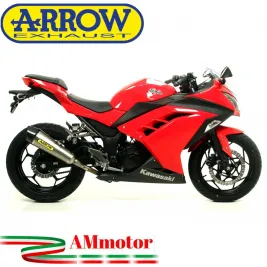 Terminale Di Scarico Arrow Kawasaki Ninja 300 13 - 2016 Slip-On X-Kone Moto