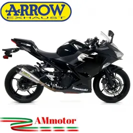 Terminale Di Scarico Arrow Kawasaki Ninja 400 18 - 2021 Slip-On X-Kone Moto