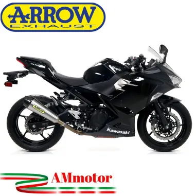 Terminale Di Scarico Arrow Kawasaki Ninja 400 18 - 2021 Slip-On X-Kone Moto