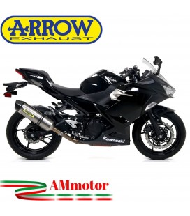 Terminale Di Scarico Arrow Kawasaki Ninja 400 18 - 2021 Slip-On Race-Tech Titanio Moto