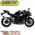 Terminale Di Scarico Arrow Kawasaki Ninja 400 18 - 2021 Slip-On Race-Tech Titanio Moto