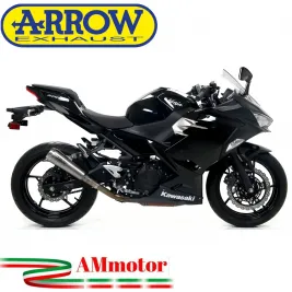 Terminale Di Scarico Arrow Kawasaki Ninja 400 18 - 2021 Slip-On Pro-Race Nichrom Moto