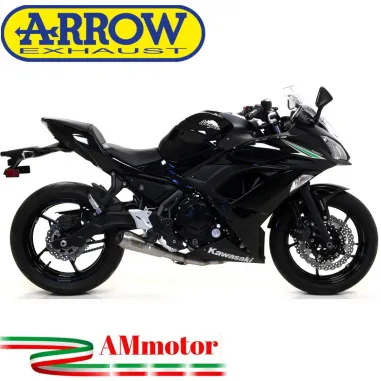 Terminale Di Scarico Arrow Kawasaki Ninja 650 17 - 2020 Slip-On Pro-Race Nichrom Moto