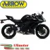 Terminale Di Scarico Arrow Kawasaki Ninja 650 17 - 2020 Slip-On Pro-Race Nichrom Moto