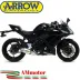 Terminale Di Scarico Arrow Kawasaki Ninja 650 17 - 2020 Slip-On Race-Tech Alluminio Moto