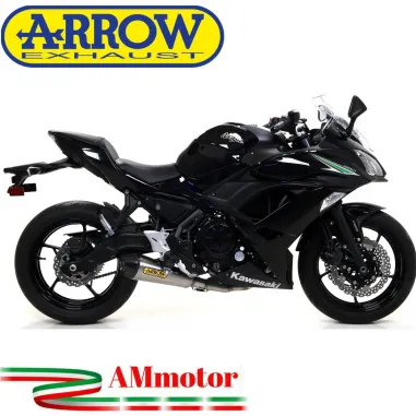 Terminale Di Scarico Arrow Kawasaki Ninja 650 17 - 2020 Slip-On X-Kone Moto