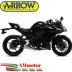 Terminale Di Scarico Arrow Kawasaki Ninja 650 17 - 2020 Slip-On X-Kone Moto
