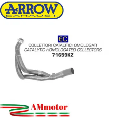Kawasaki Ninja 650 17 - 2020 Arrow Moto Collettori Di Scarico Catalitici Omologato