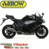 Terminale Di Scarico Arrow Kawasaki Ninja 1000 SX 20 - 2024 Slip-On Indy-Race Titanio Moto Fondello Carbonio
