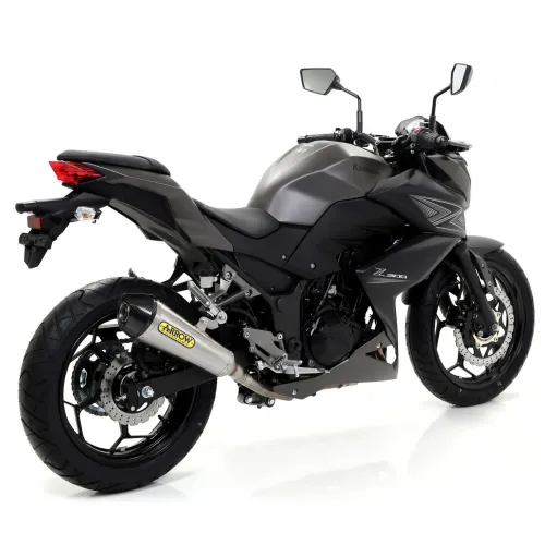 Terminale Di Scarico Arrow Kawasaki Z 300 15 - 2016 Slip-On X-Kone Moto