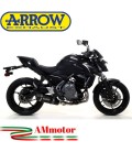 Terminale Di Scarico Arrow Kawasaki Z 650 17 - 2019 Slip-On Race-Tech Alluminio Dark Moto Fondello Carbonio