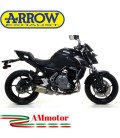 Terminale Di Scarico Arrow Kawasaki Z 650 17 - 2019 Slip-On Race-Tech Titanio Moto Fondello Carbonio