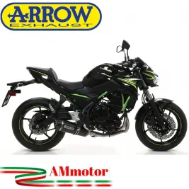 Terminale Di Scarico Arrow Kawasaki Z 650 2020 Slip-On Race-Tech Carbonio Moto Fondello Carbonio