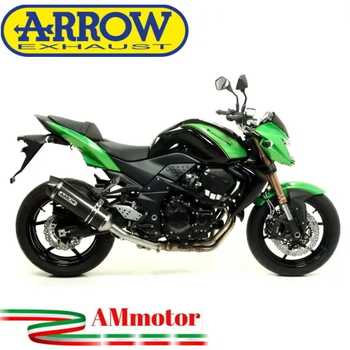 Terminale Di Scarico Arrow Kawasaki Z 750 R 11 - 2014 Slip-On Race-Tech Carbonio Moto Fondello Carbonio