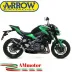 Terminale Di Scarico Arrow Kawasaki Z 900 17 - 2019 Slip-On Race-Tech Alluminio Dark Moto Fondello Carbonio