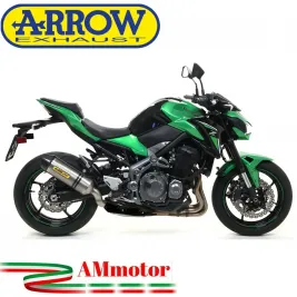 Terminale Di Scarico Arrow Kawasaki Z 900 17 - 2019 Slip-On Race-Tech Titanio Moto Fondello Carbonio