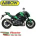 Terminale Di Scarico Arrow Kawasaki Z 900 17 - 2019 Slip-On Race-Tech Titanio Moto Fondello Carbonio