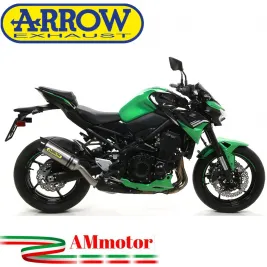 Arrow Kawasaki Z 900 20 - 2024 Terminale Di Scarico Moto Street Thunder Titanio Fondello Carbonio