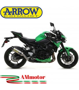 Terminale Di Scarico Arrow Kawasaki Z 900 2020 Slip-On Street Thunder Titanio Moto Fondello Carbonio