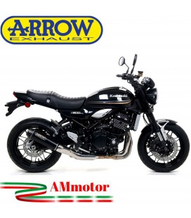 Terminale Di Scarico Arrow Kawasaki Z 900 RS 17 - 2020 Slip-On Rebel Moto Fondello Carbonio