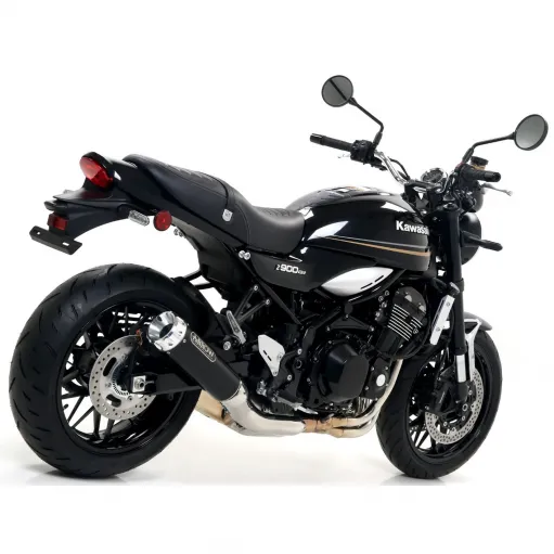 Terminale Di Scarico Arrow Kawasaki Z 900 RS 17 - 2020 Slip-On Rebel Moto Fondello Alluminio Lucido