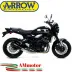 Terminale Di Scarico Arrow Kawasaki Z 900 RS 17 - 2020 Slip-On Rebel Moto Fondello Alluminio Dark