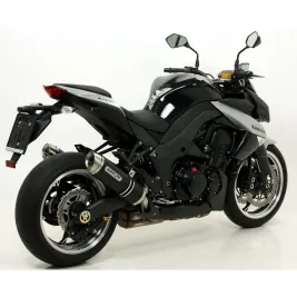 Terminali Di Scarico Arrow Kawasaki Z 1000 10 - 2013 2 Slip-On Thunder Alluminio Dark Moto 2