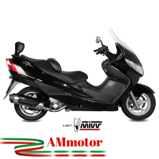 Scarico Completo Mivv Suzuki Burgman 400 Terminale Urban Inox Moto Scooter