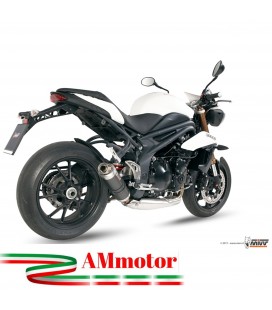 Mivv Triumph Speed Triple 1050 11 - 2015 Terminale Di Scarico Marmitta Gp Carbonio Moto Omologato Basso