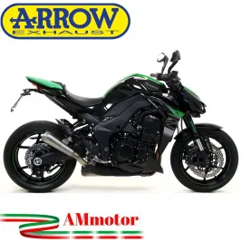 Terminali Di Scarico Arrow Kawasaki Z 1000 17 - 2020 2 Slip-On Pro-Race Nichrom Moto