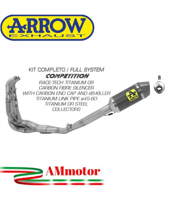 Arrow Kawasaki ZX-6R 636 13 - 2016 Kit Completo Competion Con Terminale Race-Tech Carbonio