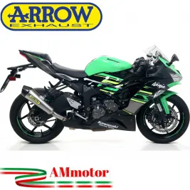 Terminale Di Scarico Arrow Kawasaki ZX-6R 636 19 - 2020 Slip-On X-Kone Moto