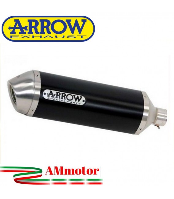 Terminale Di Scarico Arrow Kawasaki Versys 650 07 - 2014 Slip-On Maxi Race-Tech Alluminio Dark Moto