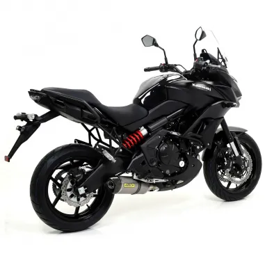 Terminale Di Scarico Arrow Kawasaki Versys 650 17 - 2022 Slip-On Race-Tech Titanio Moto Fondello Carbonio
