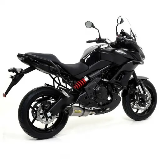 Terminale Di Scarico Arrow Kawasaki Versys 650 17 - 2022 Slip-On Race-Tech Titanio Moto Fondello Carbonio