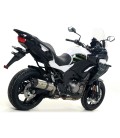 Terminale Di Scarico Arrow Kawasaki Versys 1000 19 - 2020 Slip-On Race-Tech Titanio Moto Fondello Carbonio