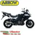 Terminale Di Scarico Arrow Kawasaki Versys 1000 19 - 2020 Slip-On Race-Tech Titanio Moto Fondello Carbonio