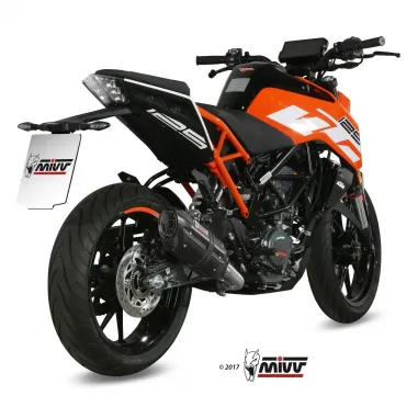 Mivv Ktm 125 Duke 17 - 2020 Terminale Di Scarico Marmitta Suono Black Moto Omologato
