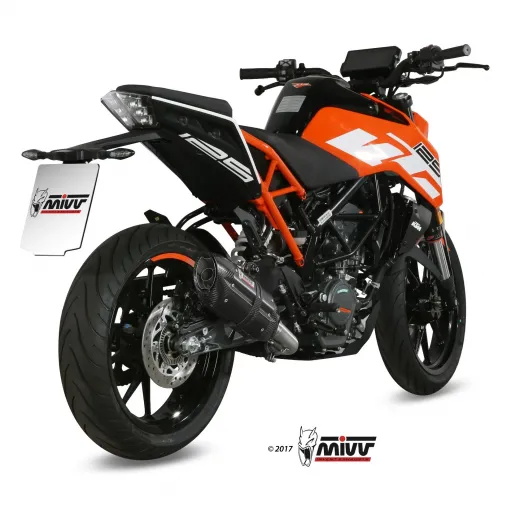 Mivv Ktm 125 Duke 17 - 2020 Terminale Di Scarico Marmitta Suono Black Moto Omologato