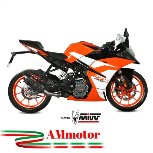 Mivv Ktm Rc 125 Terminale Di Scarico Marmitta Suono Black Moto Omologato